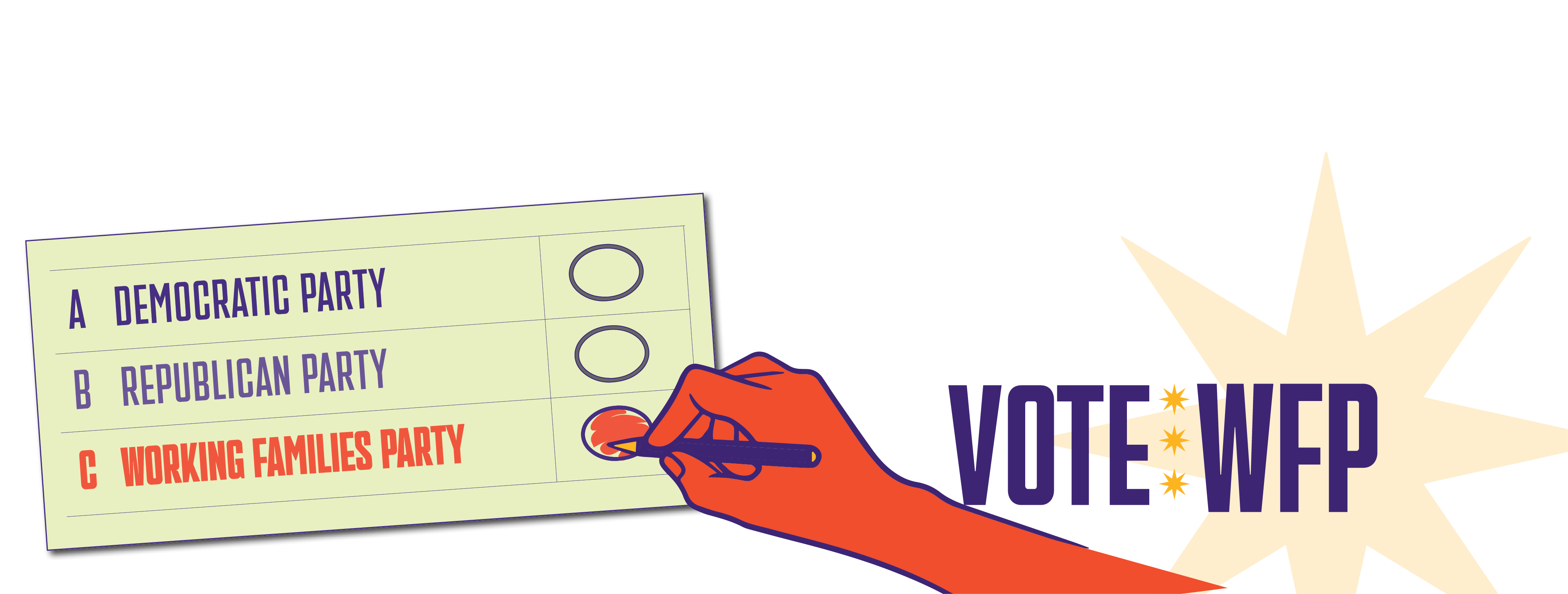 Vote Working Families Party on Row C